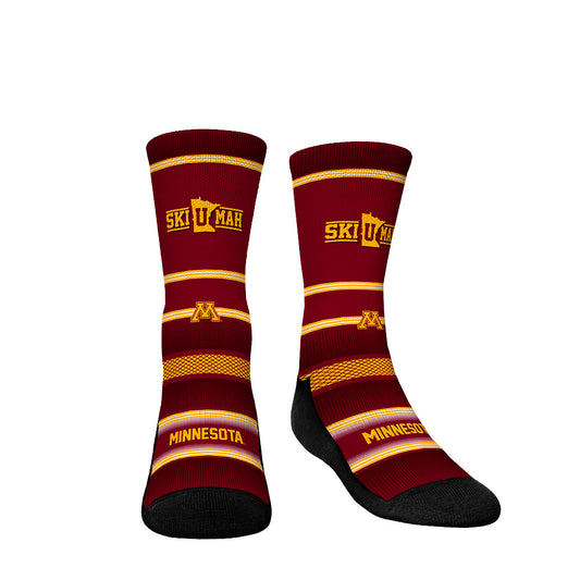 Youth Rock Em Socks Minnesota Golden Gophers Team Slogan Crew Socks