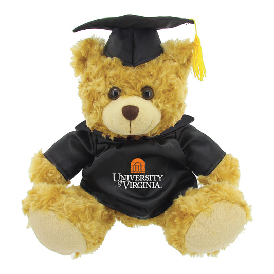 Black/Brown Virginia Cavaliers 12'' Graduation Plush Bear