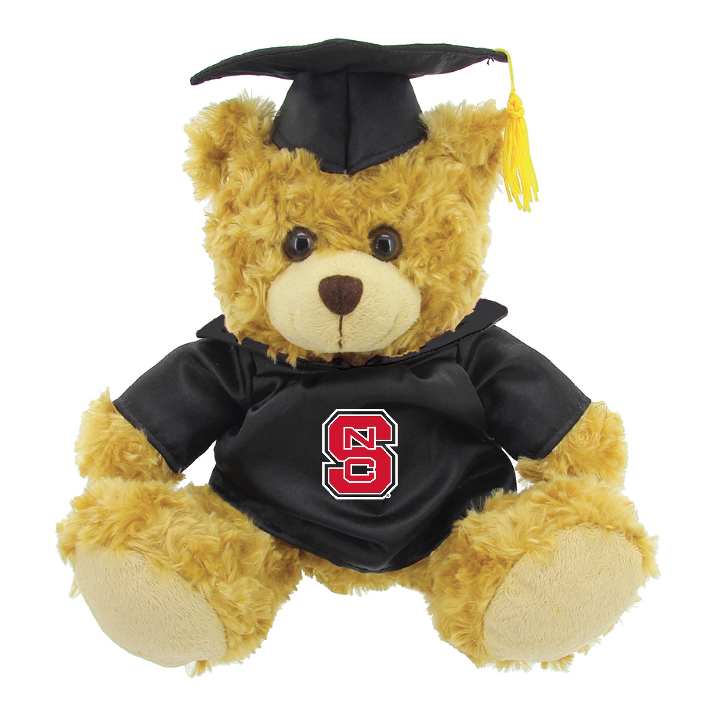 Black/Brown NC State Wolfpack 12'' Graduation Plush Bear