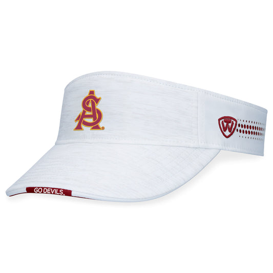 Men's Top of the World White Arizona State Sun Devils Flare Adjustable Visor