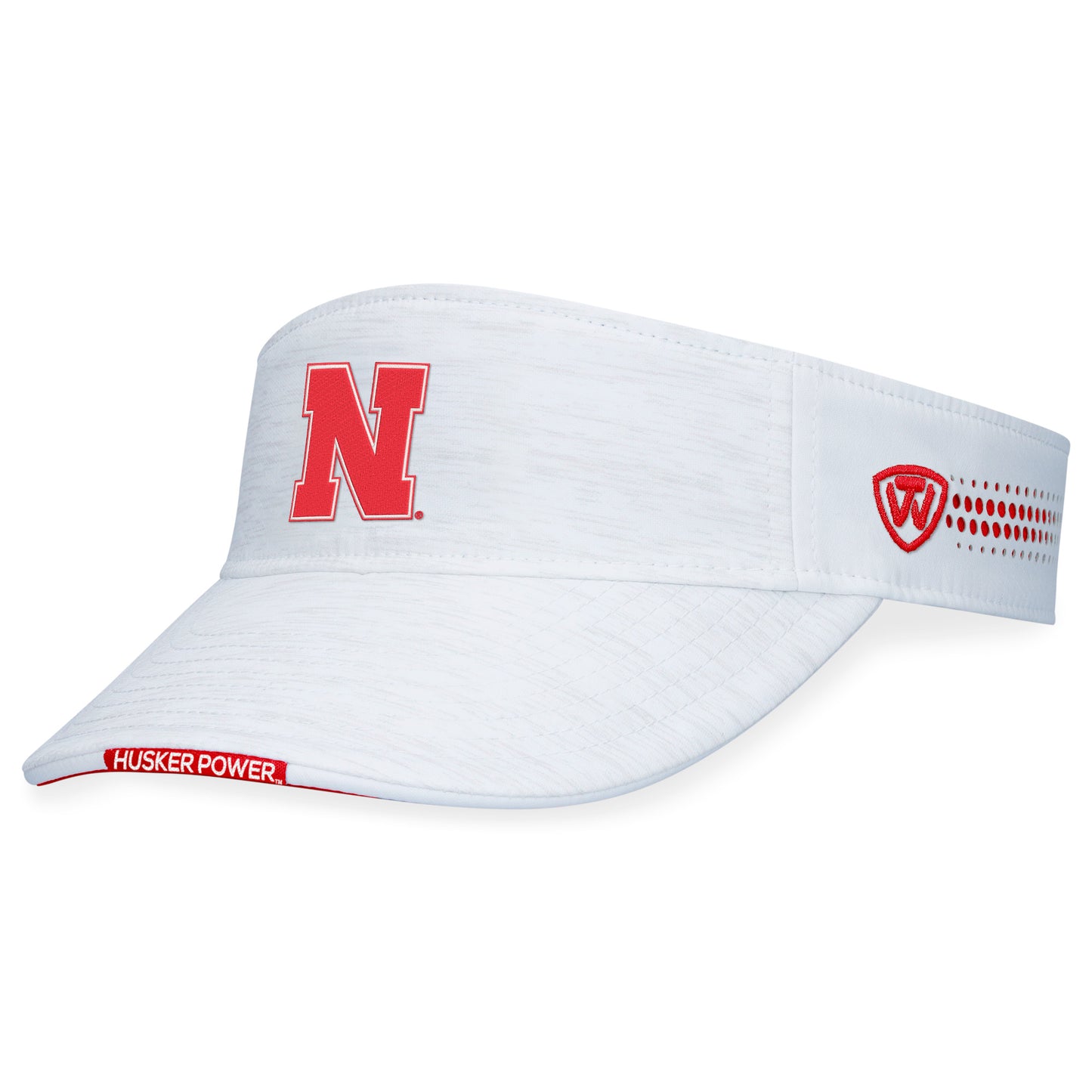 Men's Top of the World White Nebraska Huskers Flare Adjustable Visor