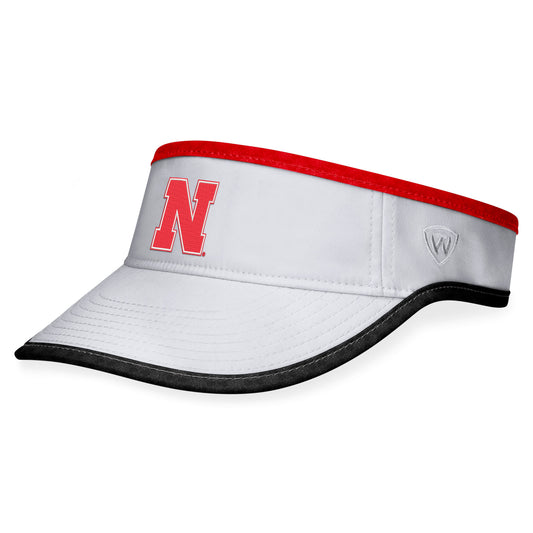 Men's Top of the World White Nebraska Huskers Daybreak Adjustable Visor