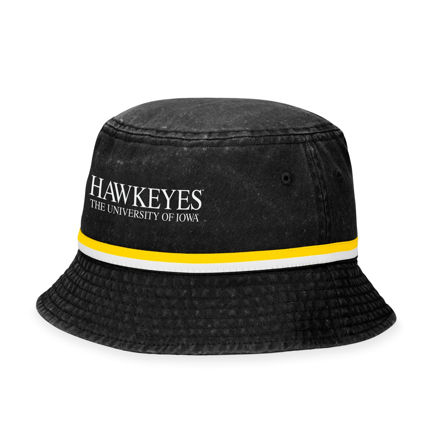 Men's Top of the World Black Iowa Hawkeyes Ace Bucket Hat