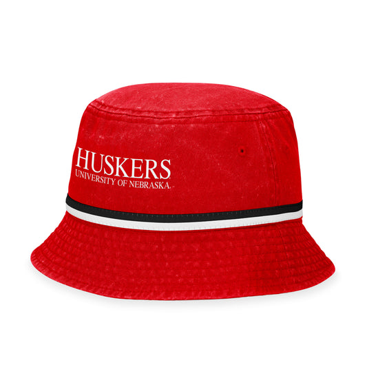 Men's Top of the World Scarlet Nebraska Huskers Ace Bucket Hat