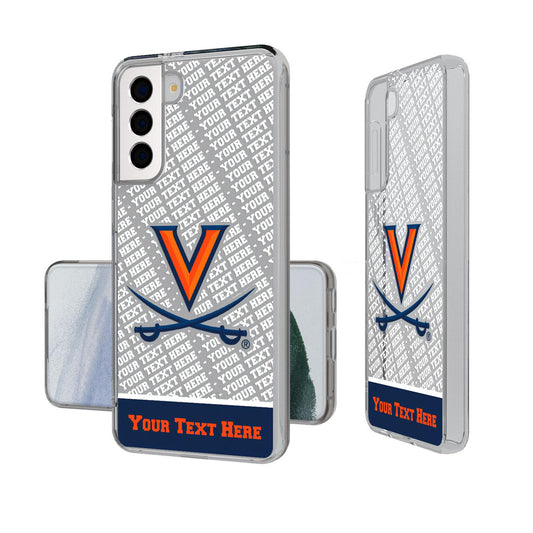 Virginia Cavaliers Galaxy Endzone Personalized Clear Case