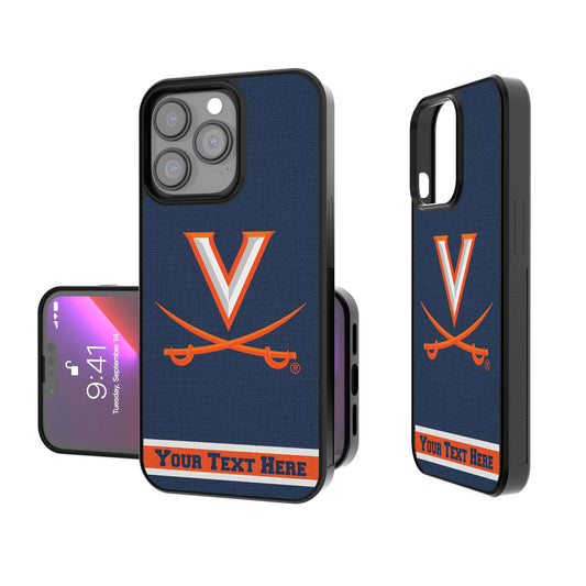 Virginia Cavaliers Stripe iPhone Personalized Bump Case