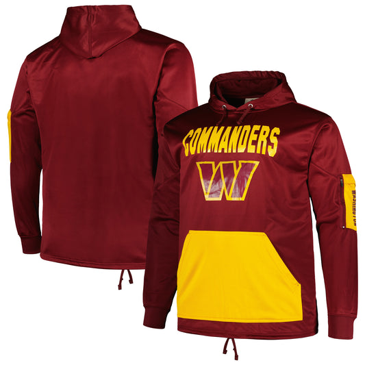 Men's Fanatics  Burgundy Washington Commanders Big & Tall Pullover Hoodie