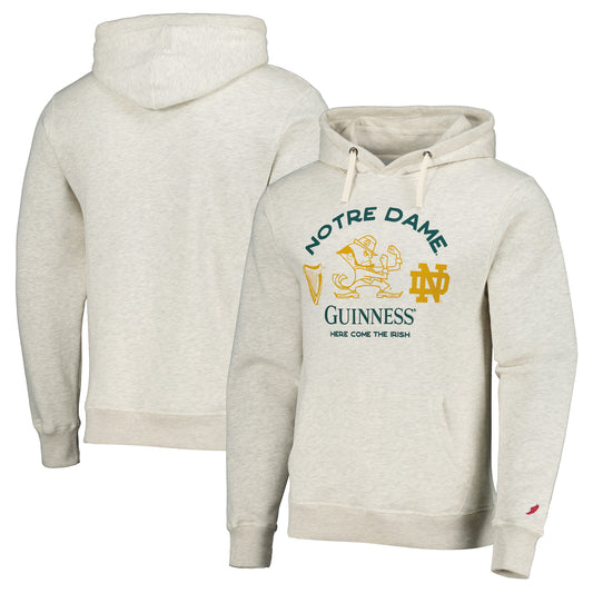 Men's League Collegiate Wear Oatmeal Notre Dame Fighting Irish Guinness Stadium Pullover Hoodie