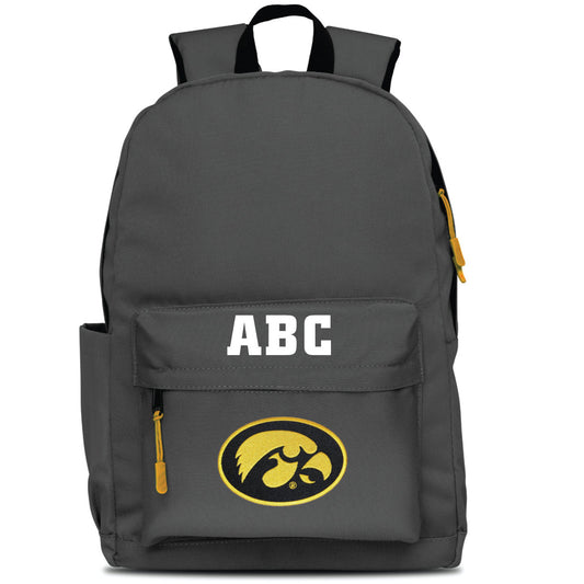 MOJO Gray Iowa Hawkeyes Personalized Campus Laptop Backpack