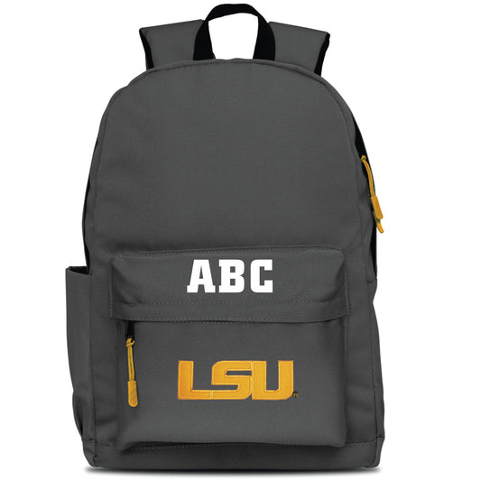 MOJO Gray LSU Tigers Personalized Campus Laptop Backpack