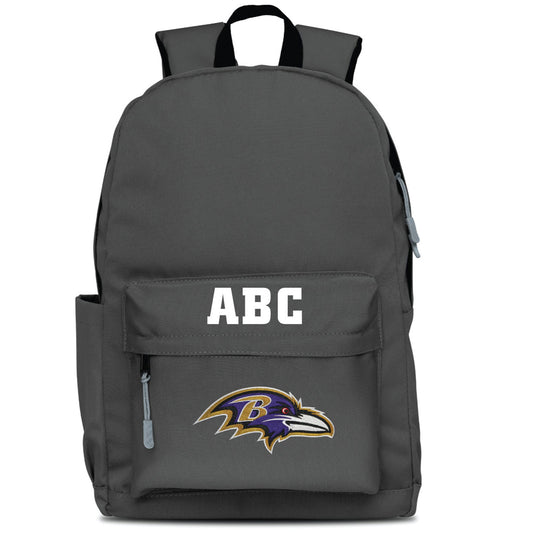 MOJO Gray Baltimore Ravens Personalized Campus Laptop Backpack