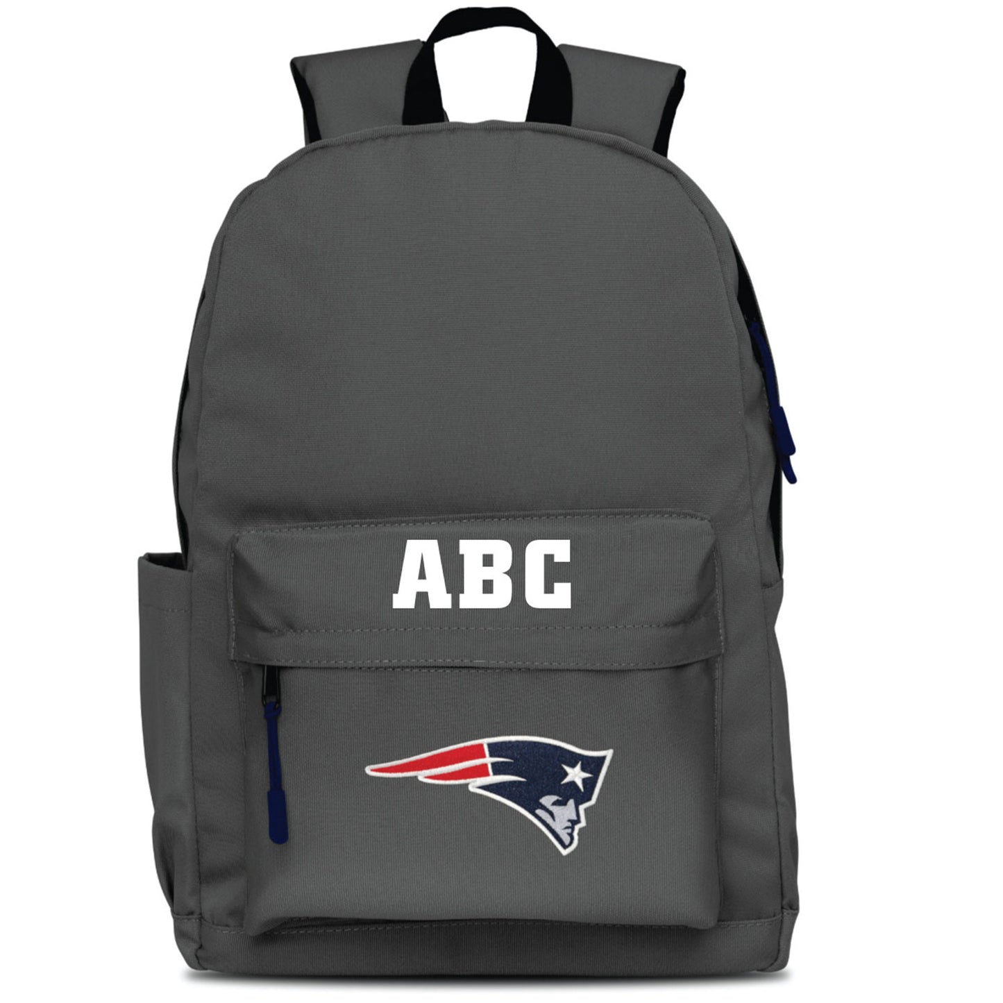 MOJO Gray New England Patriots Personalized Campus Laptop Backpack