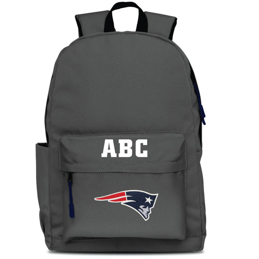 MOJO Gray New England Patriots Personalized Campus Laptop Backpack