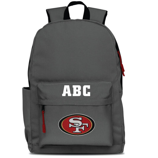 MOJO Gray San Francisco 49ers Personalized Campus Laptop Backpack