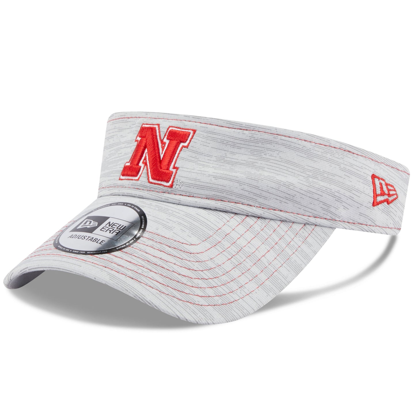 Men's New Era Gray Nebraska Huskers Logo Adjustable Visor