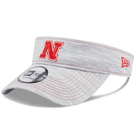 Men's New Era Gray Nebraska Huskers Logo Adjustable Visor