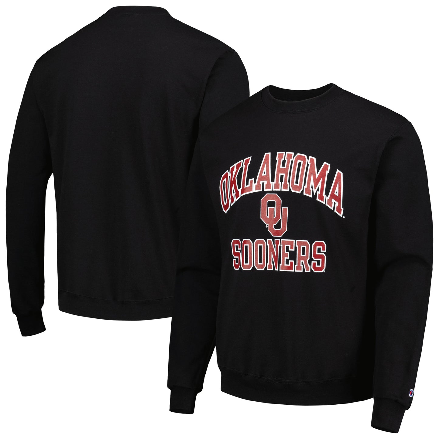 Men's Champion Black Oklahoma Sooners High Motor Pullover Sweatshirt