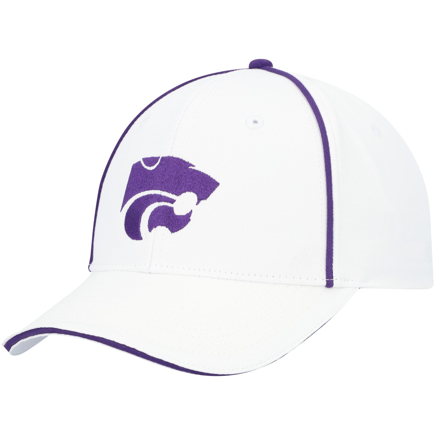 Men's Colosseum  White Kansas State Wildcats Take Your Time Snapback Hat
