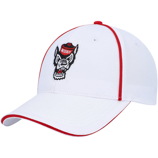 Men's Colosseum  White NC State Wolfpack Take Your Time Snapback Hat