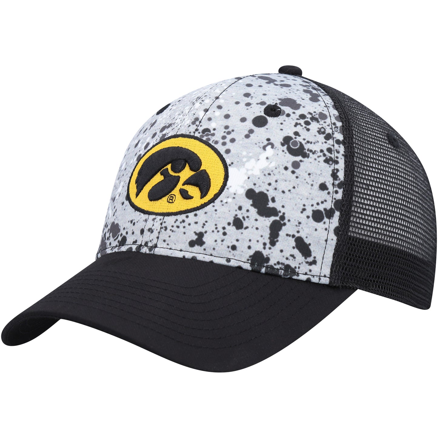 Men's Colosseum  Gray/Black Iowa Hawkeyes Love Fern Trucker Snapback Hat