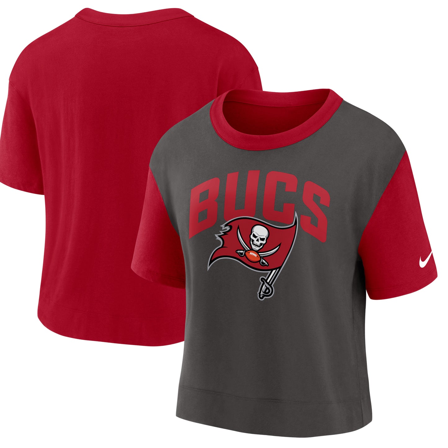 Women's Nike Red/Pewter Tampa Bay Buccaneers High Hip Fashion T-Shirt