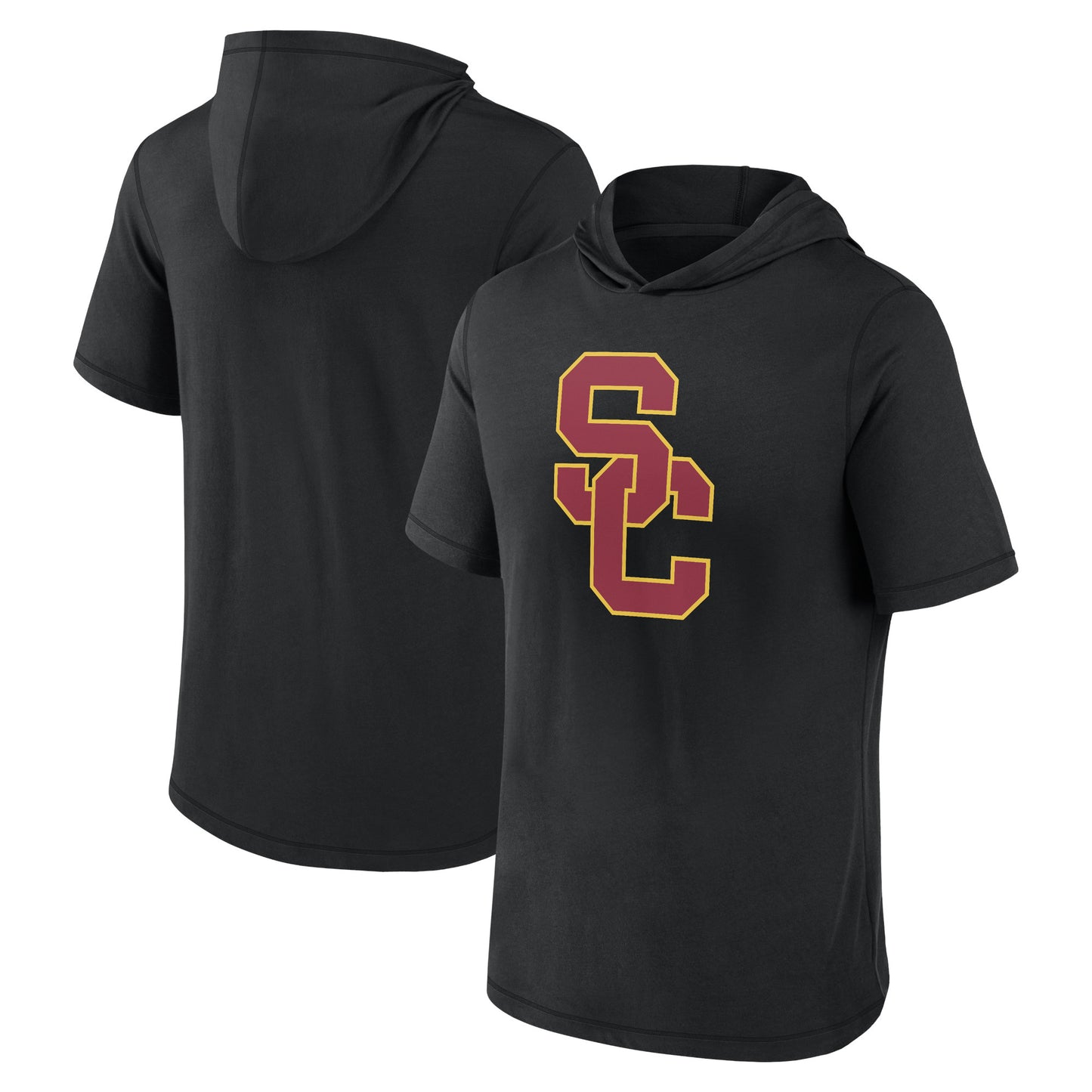 Men's Fanatics  Black USC Trojans Primary Logo Hoodie T-Shirt