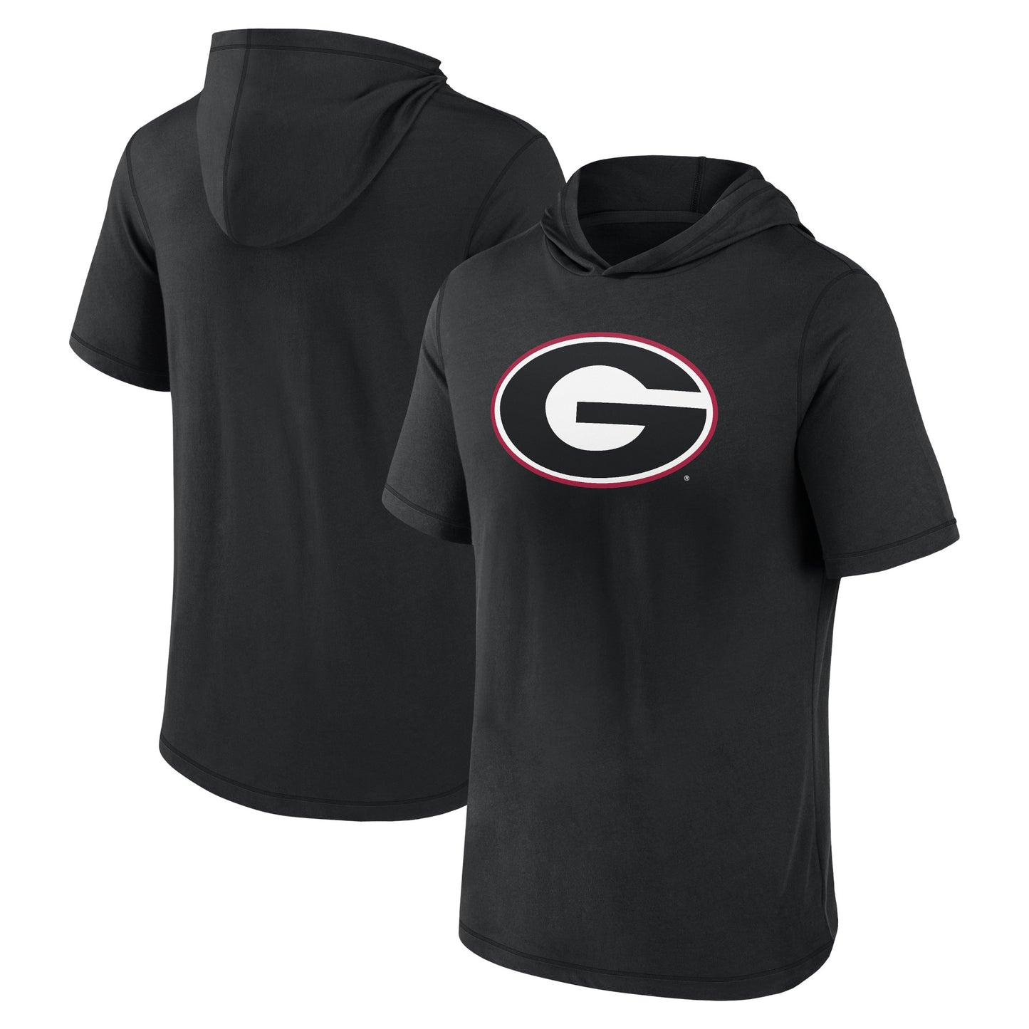 Men's Fanatics  Black Georgia Bulldogs Primary Logo Hoodie T-Shirt