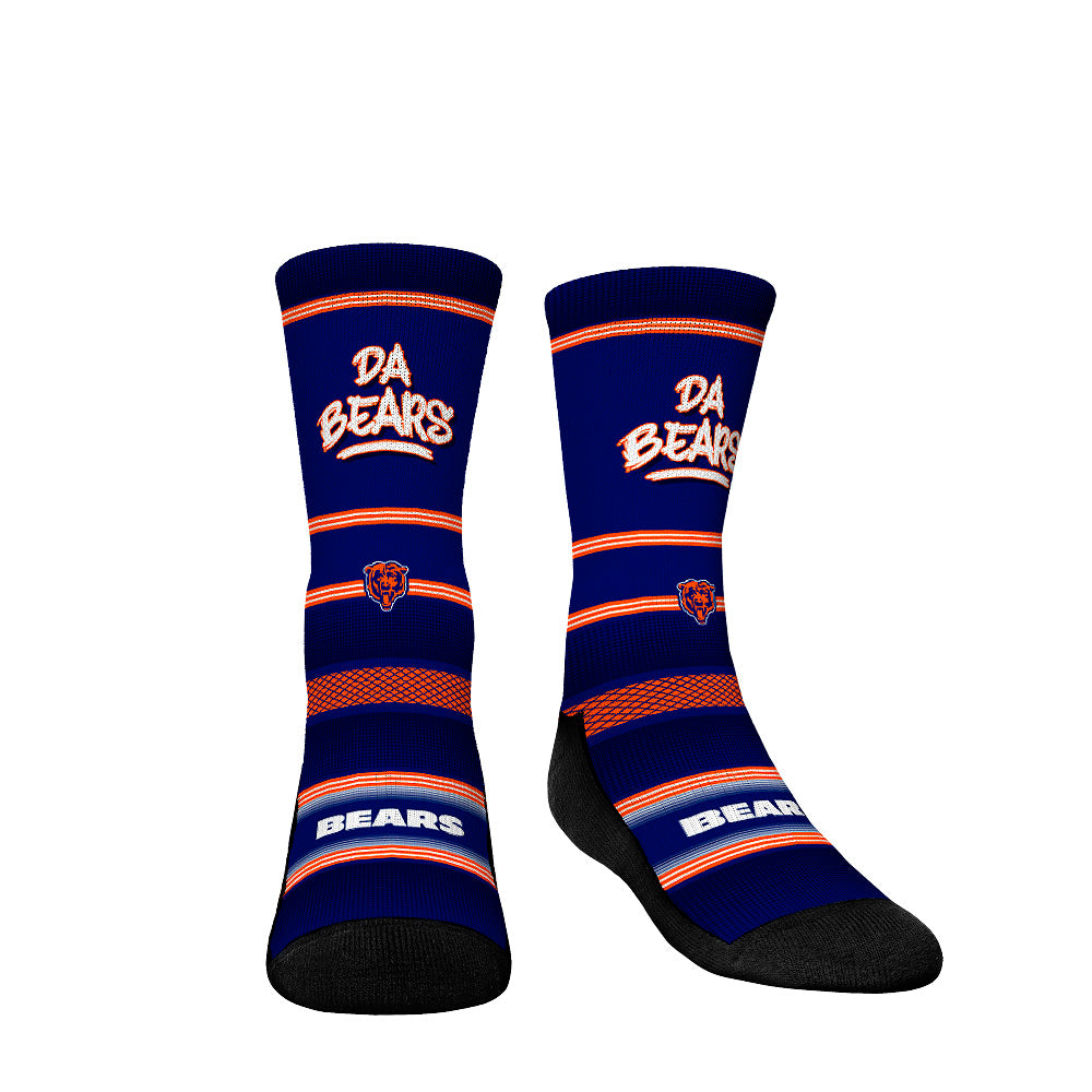 Youth Rock Em Socks Chicago Bears Team Slogan Crew Socks