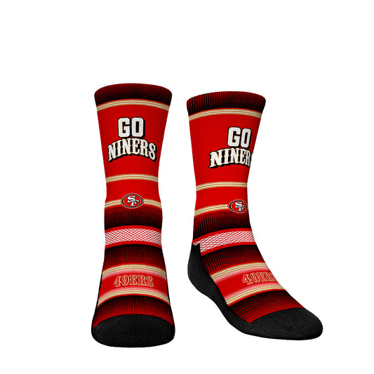 Youth Rock Em Socks San Francisco 49ers Team Slogan Crew Socks