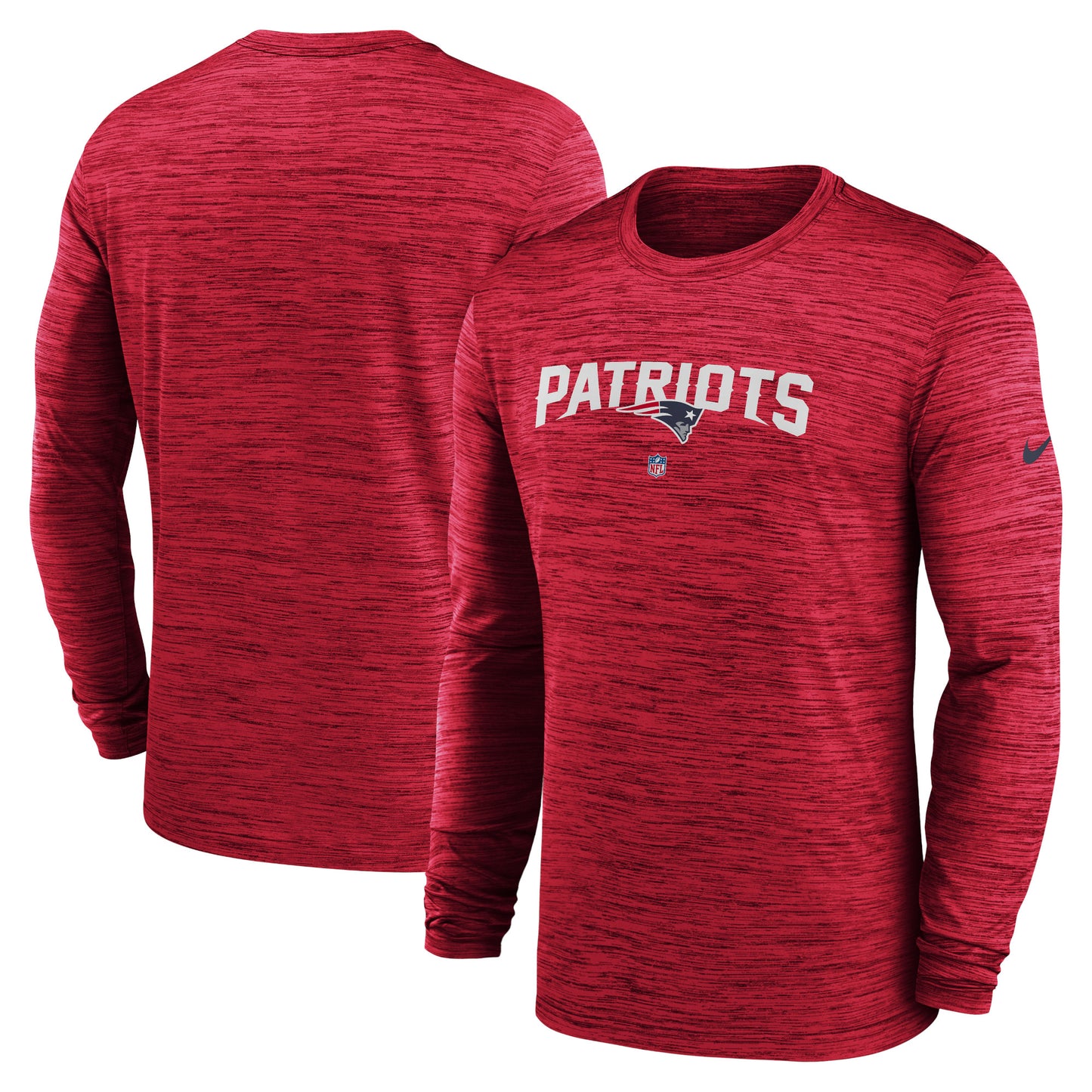 Men's Nike  Red New England Patriots Sideline Team Velocity Performance Long Sleeve T-Shirt