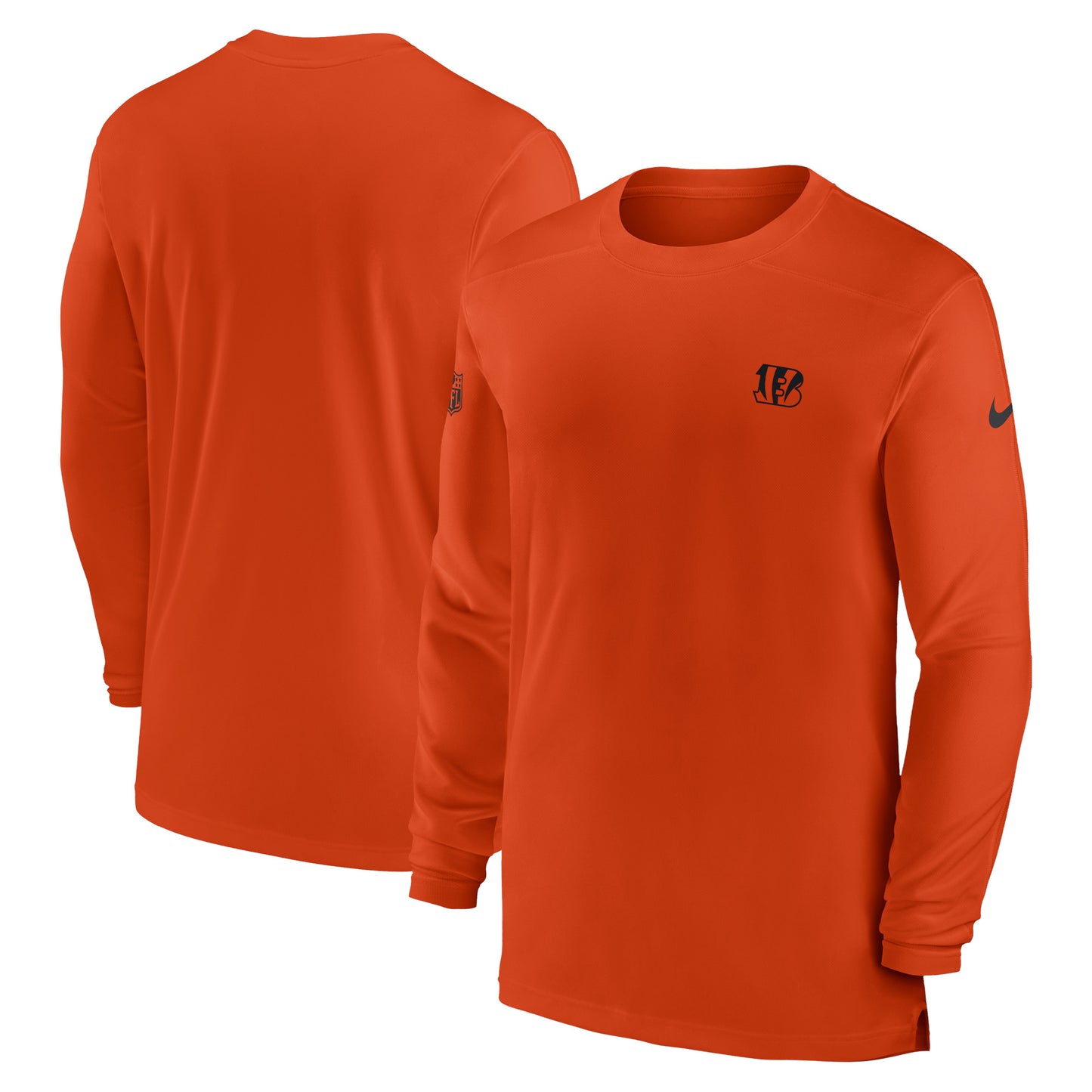 Men's Nike Orange Cincinnati Bengals Sideline Coach Performance Long Sleeve T-Shirt