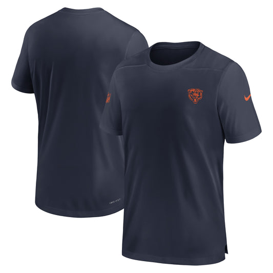 Men's Nike  Navy Chicago Bears Sideline Coach Performance T-Shirt