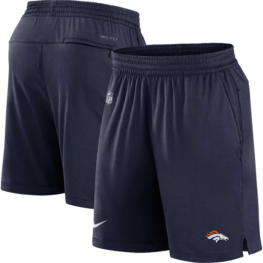 Men's Nike Navy Denver Broncos Sideline Performance Shorts