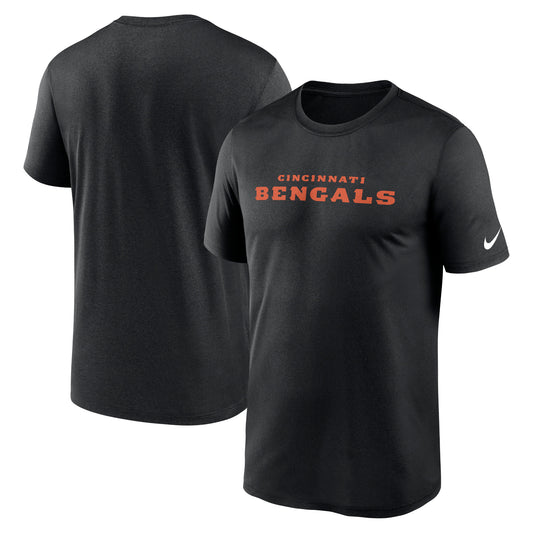 Men's Nike  Black Cincinnati Bengals Legend Wordmark Performance T-Shirt