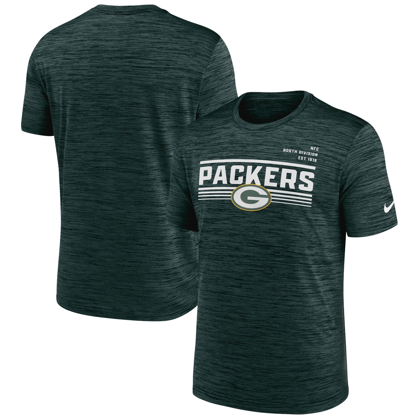 Men's Nike Green Green Bay Packers Yardline Velocity Performance T-Shirt