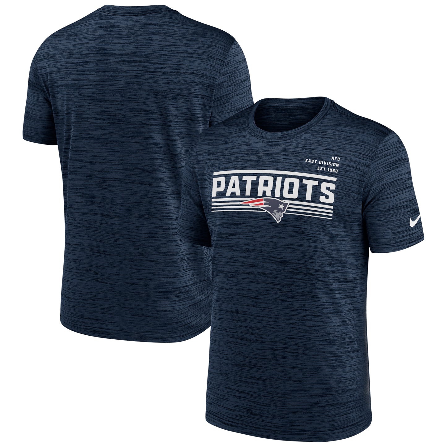 Men's Nike Navy New England Patriots Yardline Velocity Performance T-Shirt