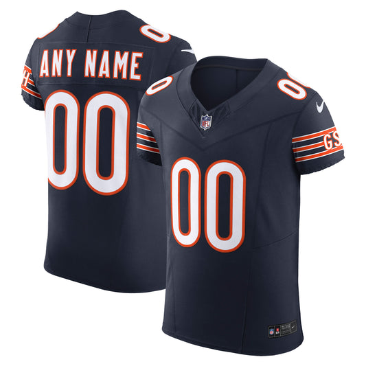 Men's Nike Navy Chicago Bears Vapor F.U.S.E. Elite Custom Jersey