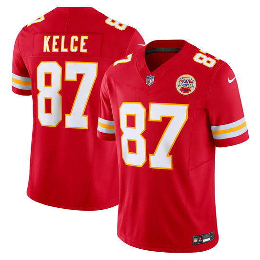 Men's Nike Travis Kelce Red Kansas City Chiefs Vapor F.U.S.E. Limited Jersey