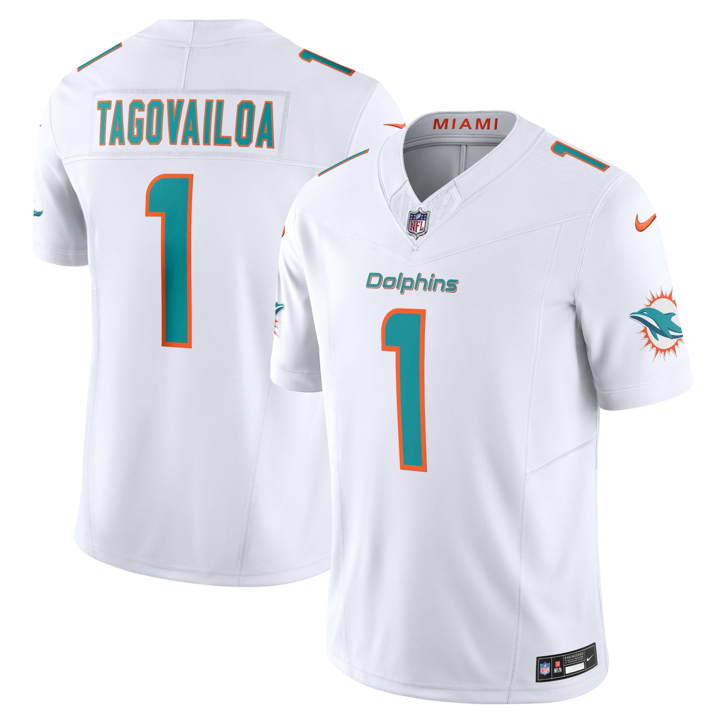 Men's Nike Tua Tagovailoa White Miami Dolphins Vapor F.U.S.E. Limited Jersey