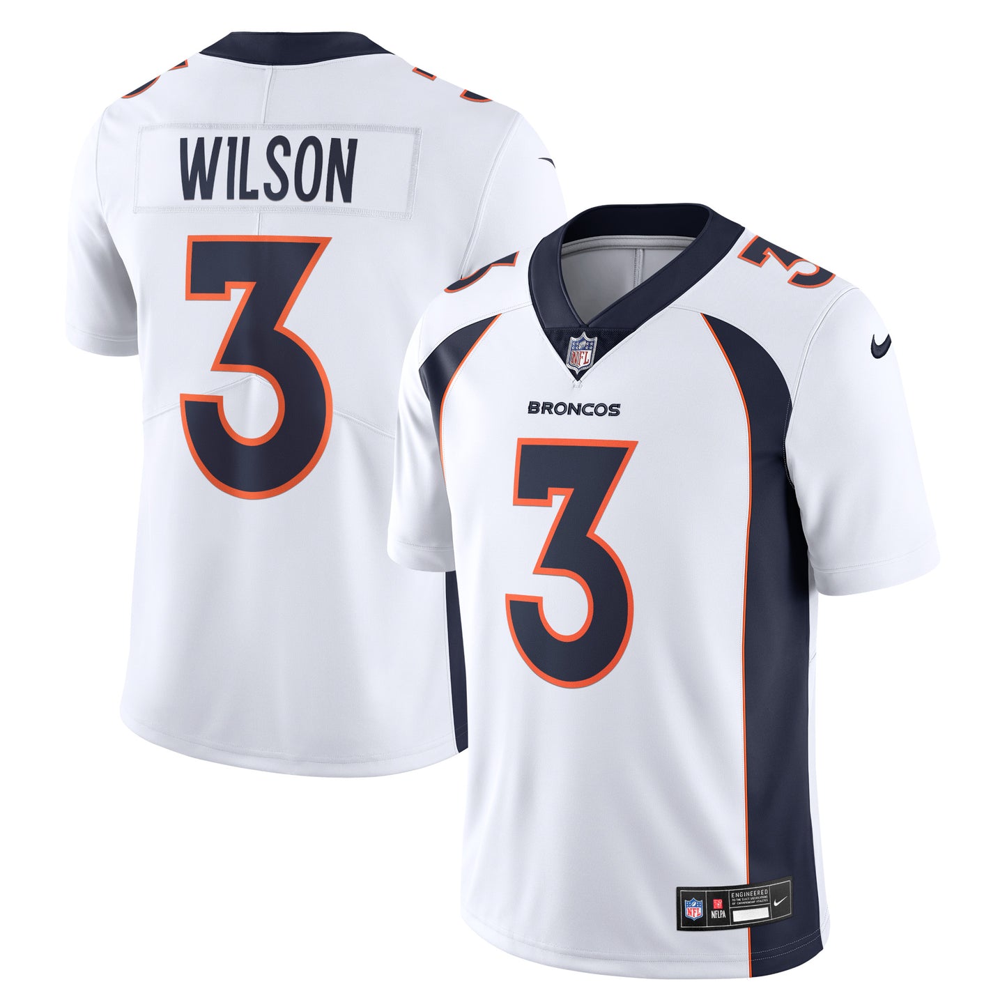 Men's Nike Russell Wilson White Denver Broncos  Vapor Untouchable Limited Jersey