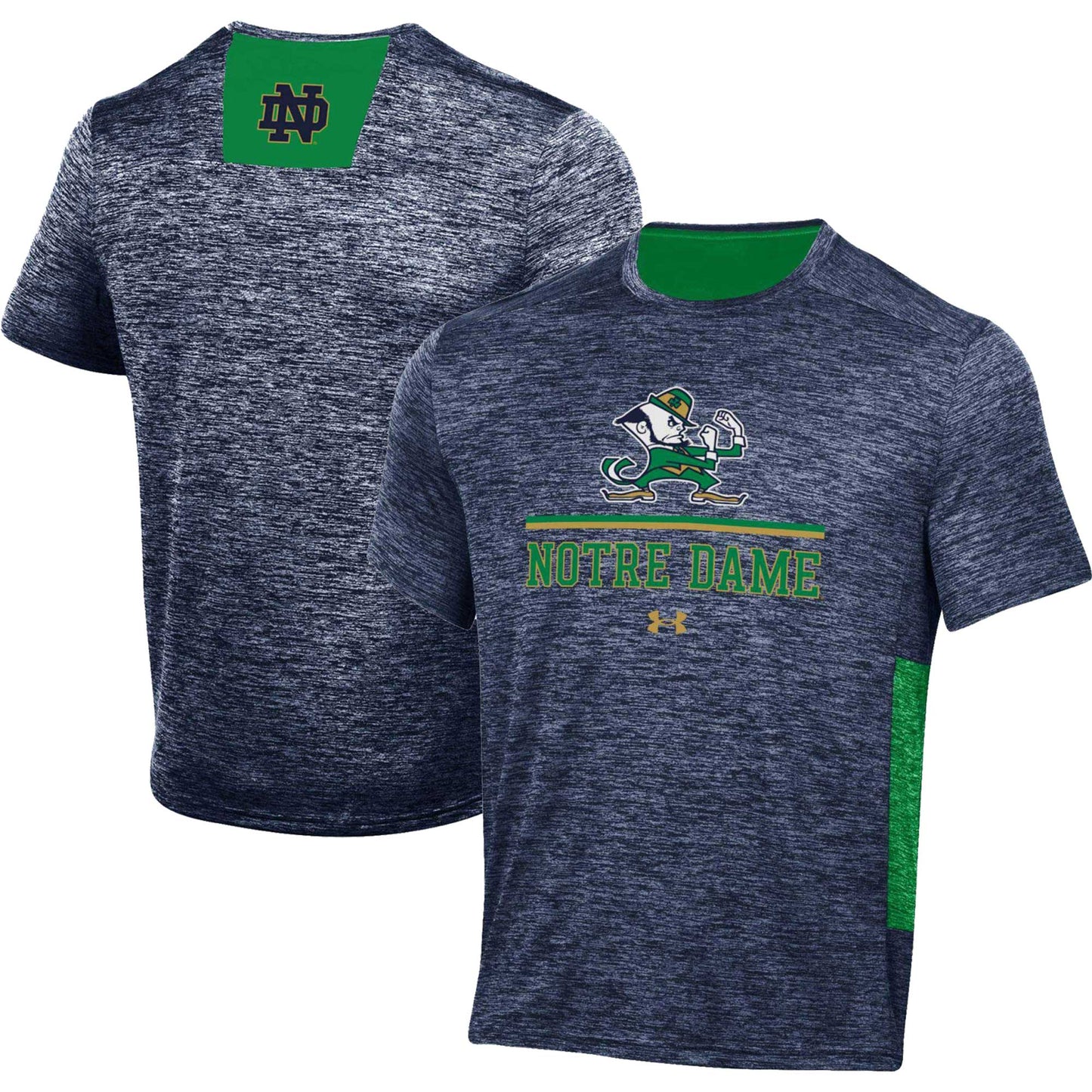 Men's Under Armour  Navy Notre Dame Fighting Irish Game Day Twist Performance T-Shirt