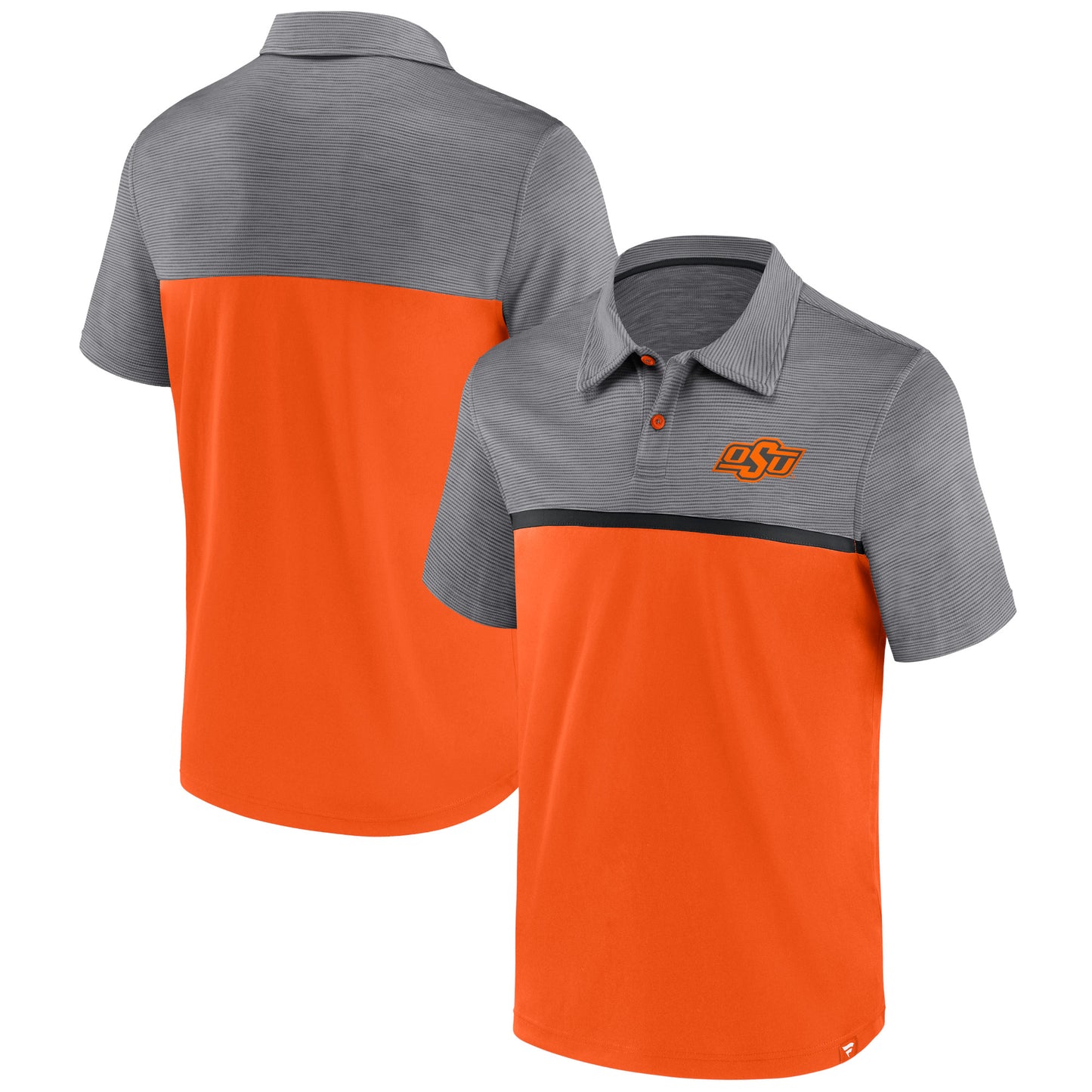 Men's Fanatics Orange/Gray Oklahoma State Cowboys Polo