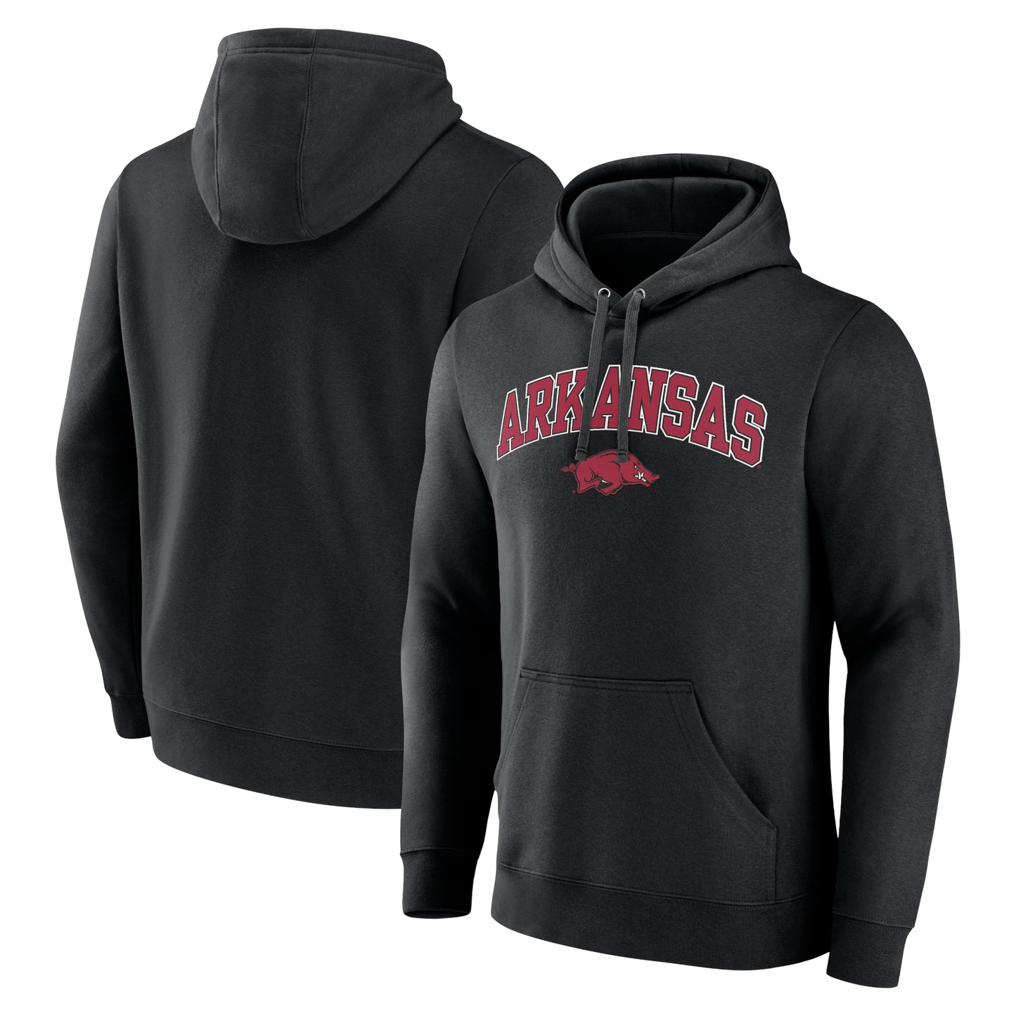 Men's Black Arkansas Razorbacks Campus Team Pullover Hoodie