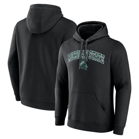 Men's Black Michigan State Spartans Campus Team Pullover Hoodie