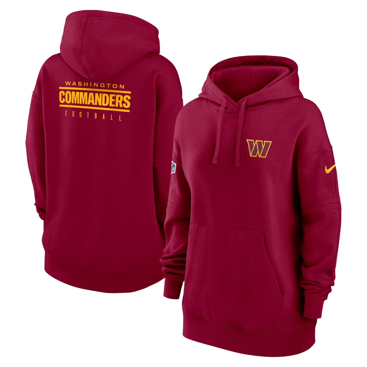 Women's Nike Burgundy Washington Commanders 2023 Sideline Club Fleece Pullover Hoodie