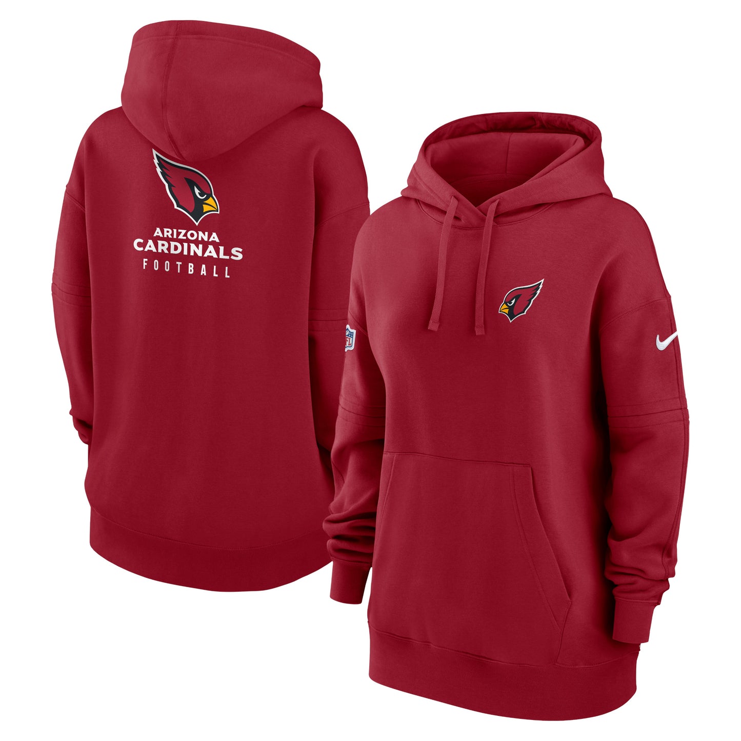 Women's Nike Cardinal Arizona Cardinals 2023 Sideline Club Fleece Pullover Hoodie