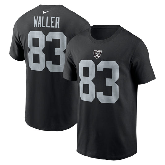 Men's Nike Darren Waller  Black Las Vegas Raiders  Player Name & Number T-Shirt