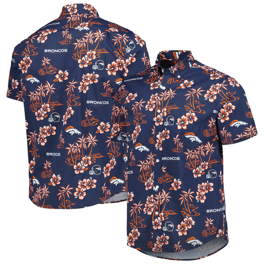 Men's Reyn Spooner Navy Denver Broncos Kekai Button-Up Shirt