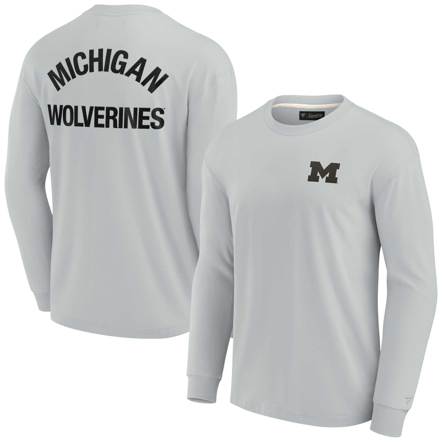 Unisex Fanatics Gray Michigan Wolverines Elements Super Soft Long Sleeve T-Shirt