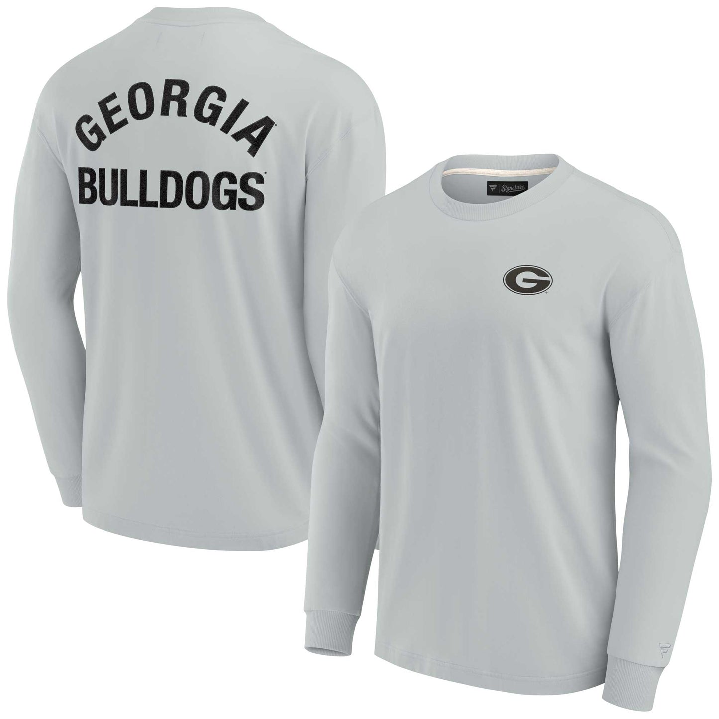 Unisex Fanatics Gray Georgia Bulldogs Elements Super Soft Long Sleeve T-Shirt